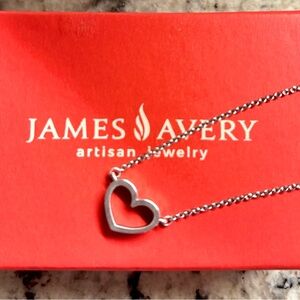 James Avery Silver Heart Pendant Necklace